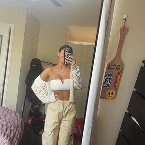 WHITE EDIKTED TUBE TOP☁️
